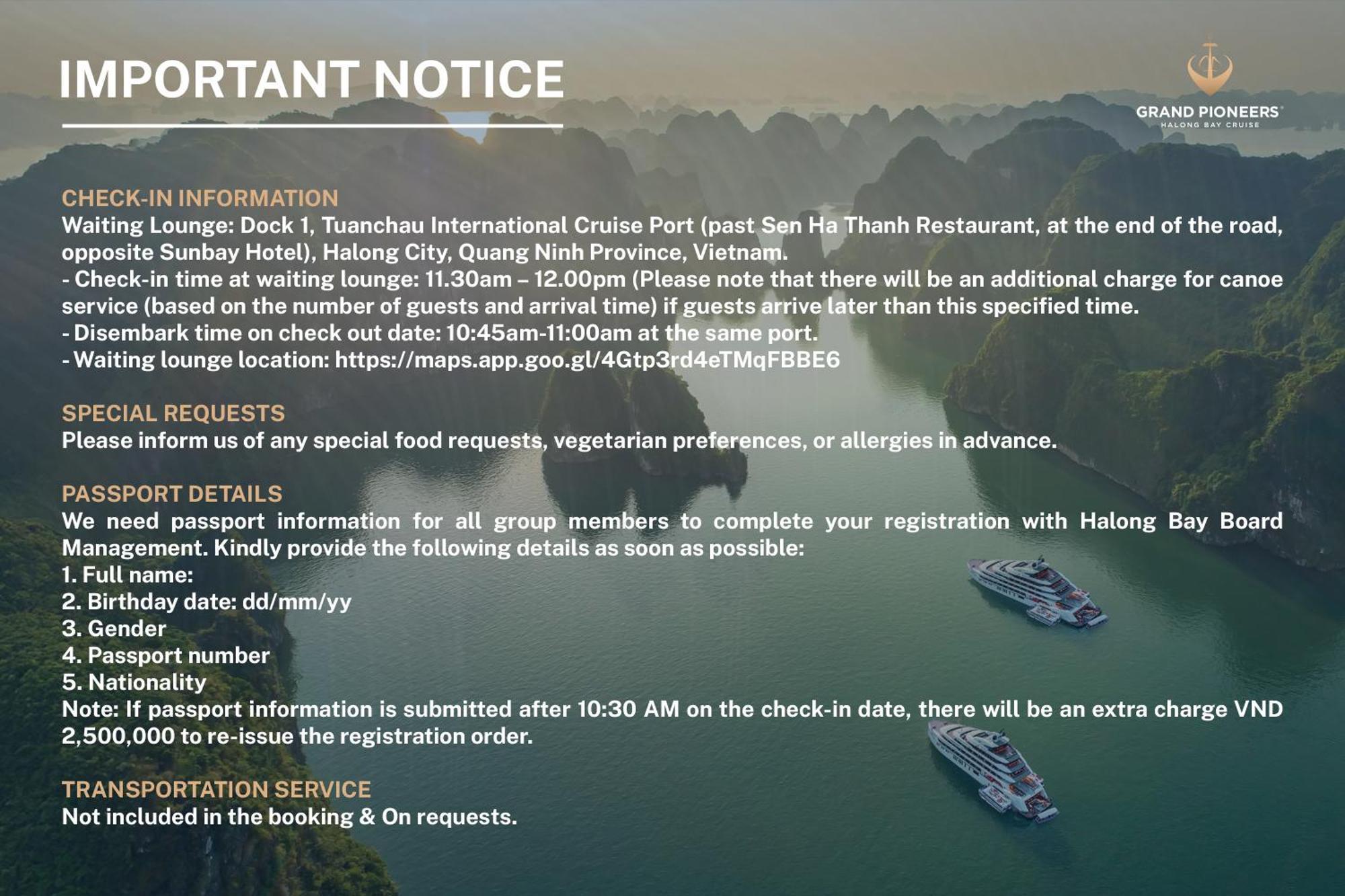 ホテル Grand Pioneers Halong Bay Cruise 1 ハロン エクステリア 写真